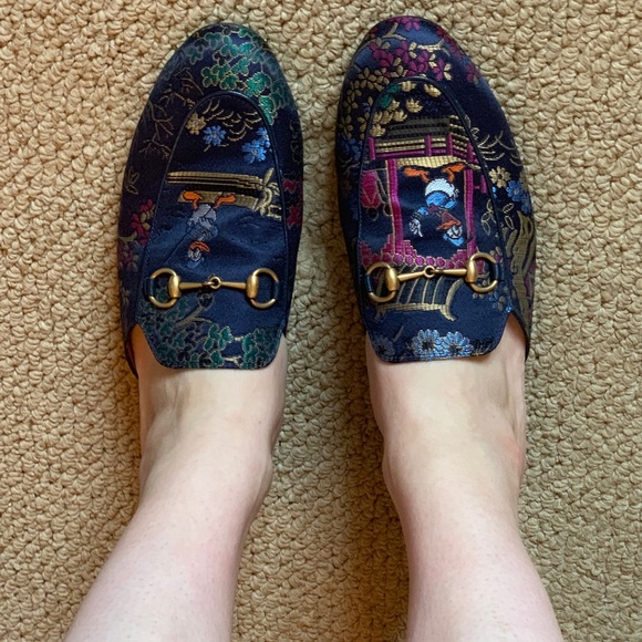 Gucci Navy Blue Disney Donald Duck Mules - RARE FIND - Picture 7 of 8